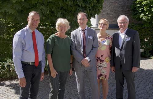 v.l.n.r.: Thomas Krüger, Monika Grütters, Tobias J. Knoblich,  Barbara Neundlinger, Norbert Sievers